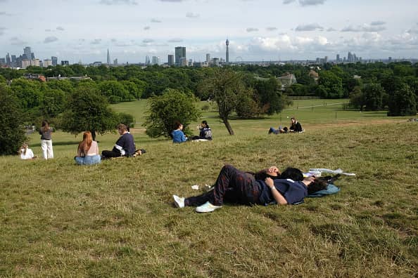 The Met Office said 20C temperatures will hit some parts of the UK on Monday but more rain is expected later in the week.  (Photo by Kaveh Kazemi/Getty Images)