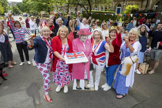 Residents of Murrayfield Avenue, Edinburgh hold a street party to celebrate The Queens Platinum Jubilee. June 5 2022