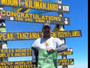 Andy Reid climbed Mt Kilimanjaro (photo: Guinness World Records) 
