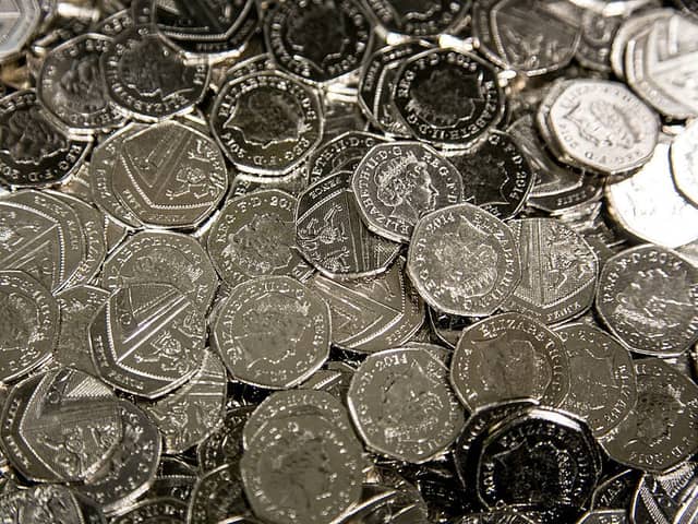 50p coins are seen at the Royal Mint plant (Photo by Matt Cardy/Getty Images)