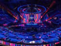 The Eurovision stage. Image: BBC