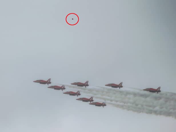 A photographer has snapped a ‘UFO’ - flying over the Coronation.  