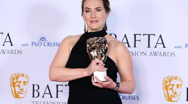 Kate Winslet with her BAFTA award