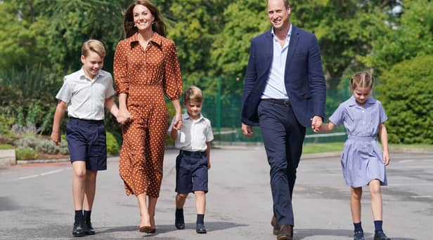 The Prince and Princess of Wales with their three children