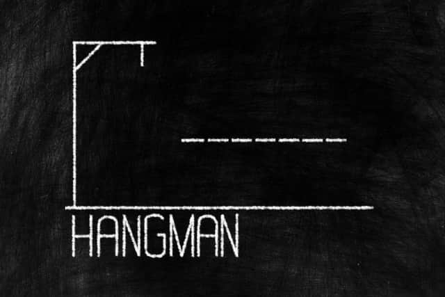 Hangman is another popular pen and paper game (photo: Shutterstock)
