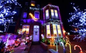 Christmas lights in Scarborough.Picture Richard Ponter