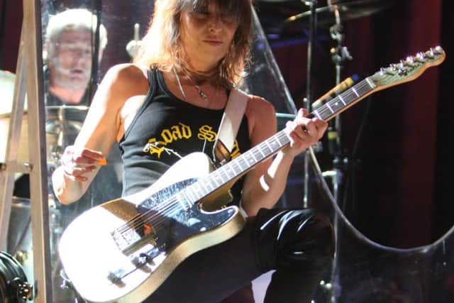 Chrissie Hynde with Martin Chambers on drums of The Pretenders (photo: Jason Kempin/Getty Images)