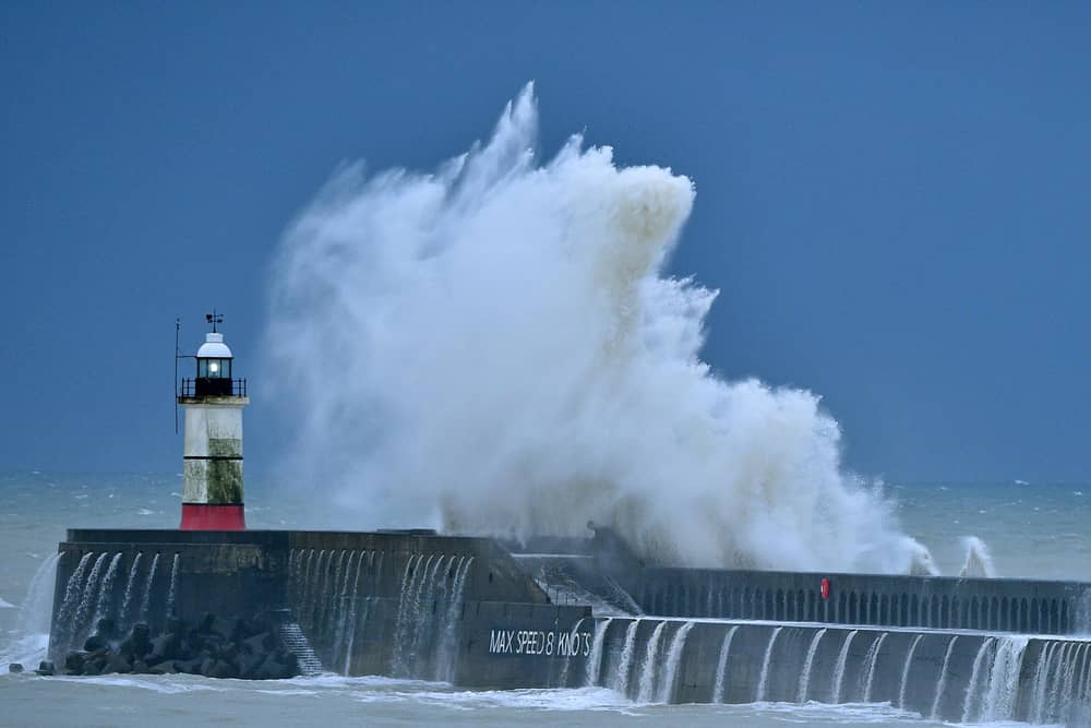 Storm Arwen is set to batter northeastern coastal parts of the UK, with a red weather warning in place for high winds. (Credit: Getty)