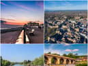 Shutterstock images of Hove, Brighton. Richmond-upon-Thames, London. Hexham, Northumberland. Harrogate, Yorkshire.