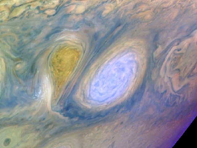 ‘If your telescope is really good, perhaps you’ll even make out the swirling clouds of Jupiter’s upper atmosphere’ (Photo: JPL/NASA/Getty Images