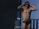 Tom Daley  towels down in the Men's 10m Platform Final on day fifteen of the Tokyo 2020 Olympic Games (Photo: Maddie Meyer/Getty Images)