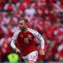 Denmark's midfielder Christian Eriksen during the UEFA EURO 2020 Group B football match between Denmark and Finland (Photo by FRIEDEMANN VOGEL/AFP via Getty Images)