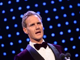 Dan Walker presents The Integrity and Impact Award founded by Dow Jones Intelligence during the BT Sport Industry Awards 2019 (Photo by Jeff Spicer/Getty Images for Sport Industry Group)
