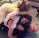 Bruce Willis with his daughters