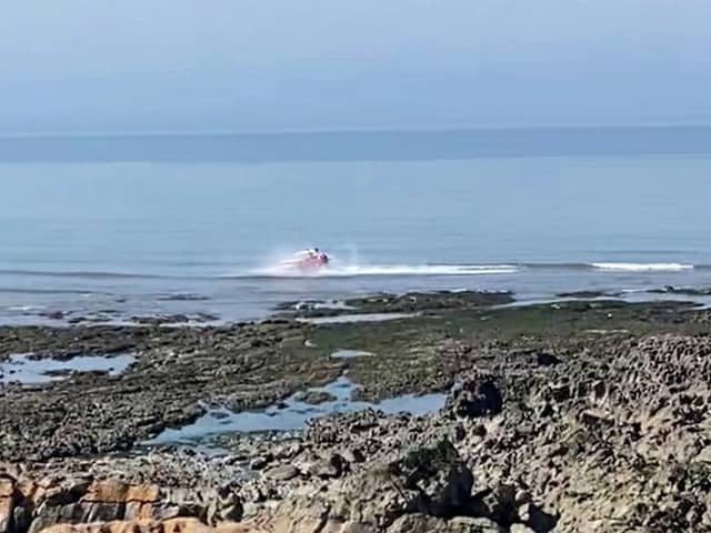 The light aircraft which narrowly avoided disaster when its pilot managed to land safely in the sea of Porthcawl, near Bridgend in South Wales.