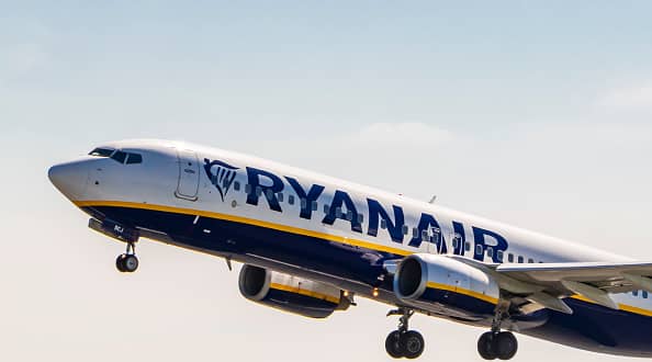 Ryanair has apologised after a crew member announced it was landing in Palestine instead of Tel Aviv.  (Photo by Nicolas Economou/NurPhoto via Getty Images)