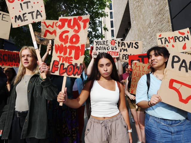 Protests at the Meta's London Office