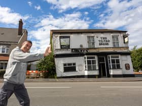 Carl Falconer who has been going to The Tilted Barrel pub for about 40 years.  