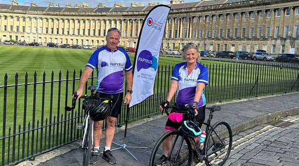 Paul and Karen Smith are taking part in a charity fundraiser in memory of their son Harry (Credit: The Wonky Heart Challenge)
