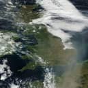 Satellite view of Earth taken on September 6 shows Saharan dust blowing over the UK.