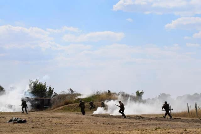 Eastern Front Living History Group’s battle re-enactments at the festival.