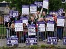 School support workers, cleaning staff and janitors are currently on strike in Scotland as the Unison union remains locked in a pay dispute with education chiefs. (Credit: Jane Barlow/PA Wire)