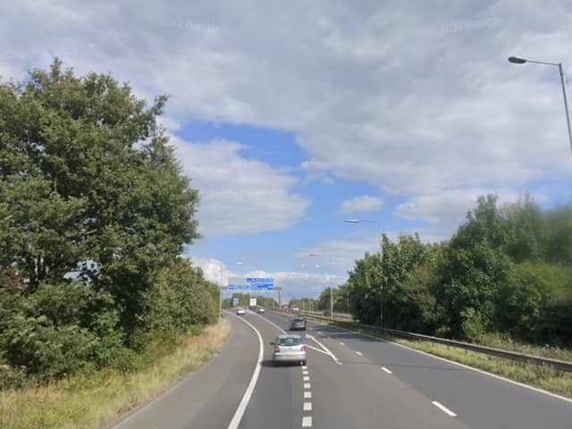 Large stretches of the M53 are closed this morning (Friday) due to an accident involving an overturned vehicle. Photo: Google Maps