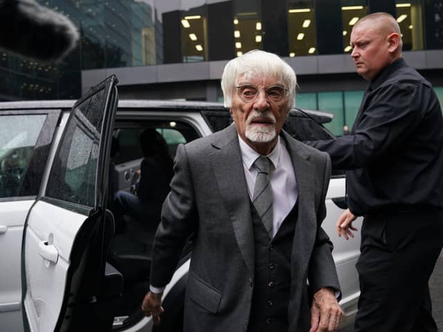 Former F1 boss Bernie Ecclestone has been sentenced to 17 months in prison suspended for two years after pleading guilty to a fraud charge. (Credit: Lucy North/PA Wire)