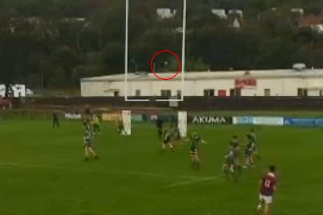 Hawick Youth and Gala Wanderers game saw rugby's first own goal. Picture: Elliot Jack/SWNS