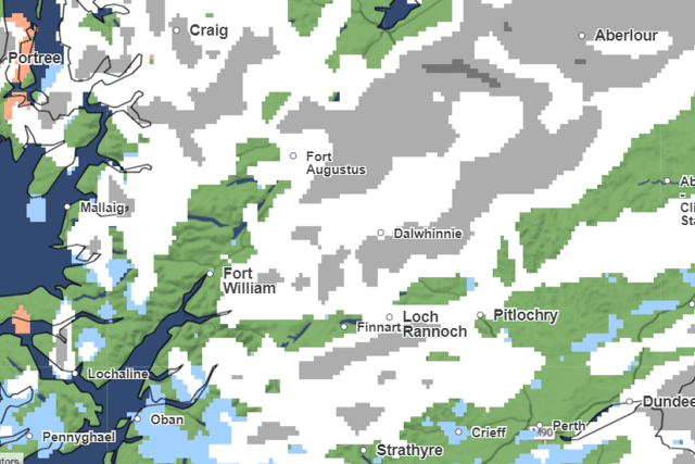 Scotland is the most snow affected area in the UK this week. 