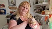 Annette Blagden in her African Pygmy sanctuary.