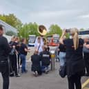 Jaydee Brass Band serenades hen party.