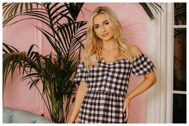 Be quick if you want to snap up this Girls on Film by Dani Dyer Black Gingham Midaxi Dress,it is in the sale for £10. Pictures: Matalan