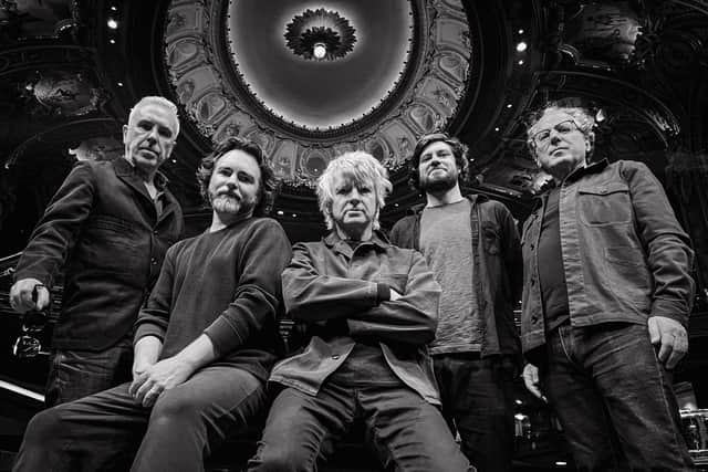 Crowded House has announced a whistlestop tour of the UK for October 2024, in celebration of the release of their latest studio album, Gravity Stairs" (Credit: Crowded House)