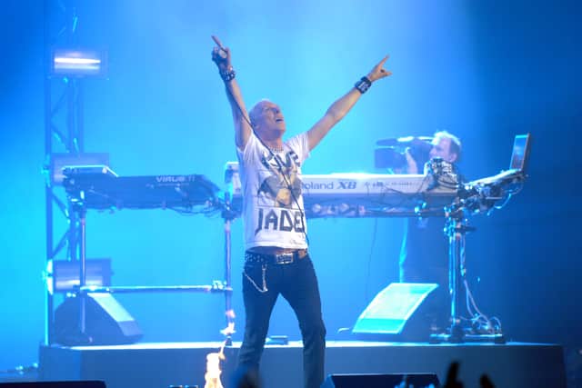 H.P. Baxxter of Scooter performs during the VIVA Comet 2010 award show at Koenig-Pilsener-Arena on May 21, 2010 in Oberhausen, Germany. The popular techno act is to tour the UK in late 2024 after their performance at Creamfields North 2024.  (Photo by Stefan Menne/Getty Images)
