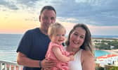Lauren and Ross Stevens with their daughter Sophie.