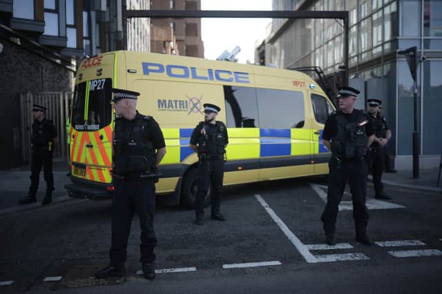 Teenager charged with the murders of three girls and the attempted murder of 10 others arrives at Liverpool Magistrates' Court on August 1, 2024 in Liverpool.