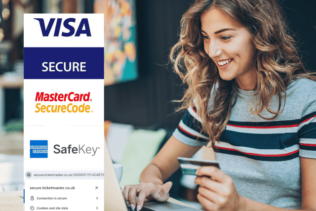 Tips for those looking to buy tickets include ensuring that 3D Secure measures are in place (left side - top three icons) with your banking's official icon, while also making sure that the website uses SSL protection.