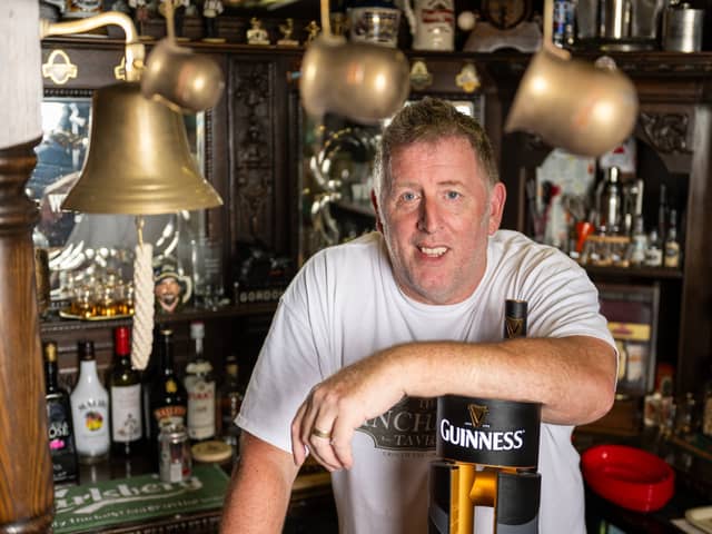 Kev Marchant owner of The Winchester, which has been voted Britain's Best Pub Shed. 