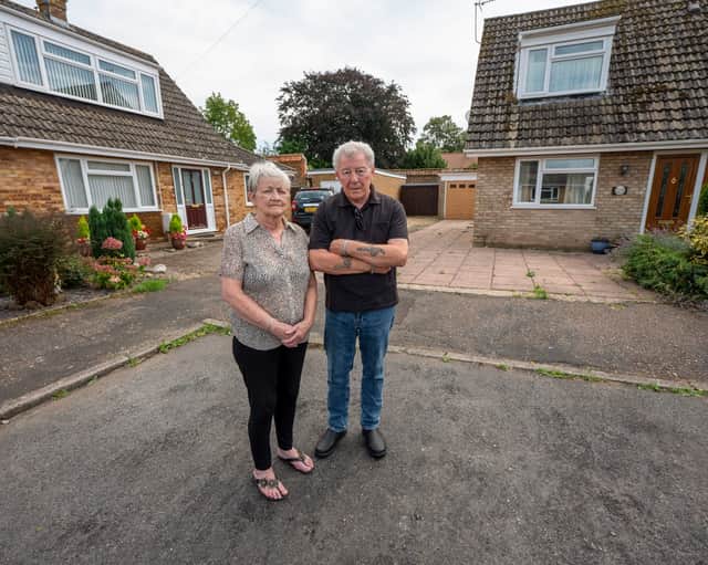 Graham Bateson, 75, and wife Katherine, 73, from Snettisham near King's Lynn have spent £43,000 in lawyers fees in a dispute over a fence a with neighbour.