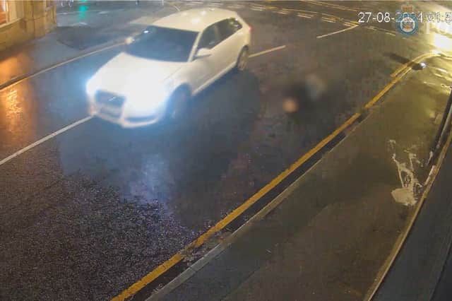 Audi hits man, in 70s, as he crosses road before driving away.