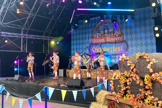 The Oktoberfest stage at Alton Towers