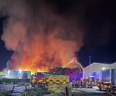 A fire at a recycling centre in Hovefields Avenue, Basildon. 