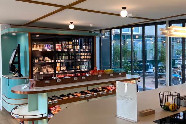 The hotel features The Pantry, where you can enjoy drinks and snacks 24/7. (Photo: Isabella Boneham)