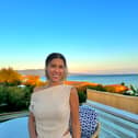 Jordan Bernard enjoying golden hour from the hotel’s rooftop bar.