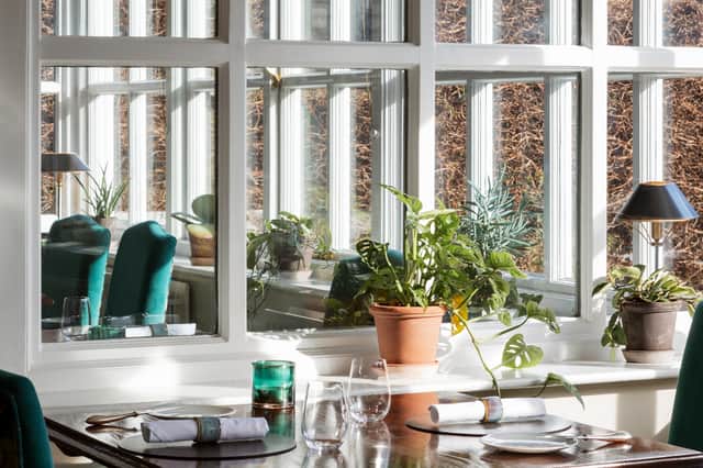 Outdoor views from the newly renovated Garden Room restaurant. 