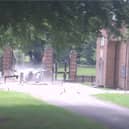Drink driver Matthew Wootten crashes into the gates of the Prime Minister’s country house.