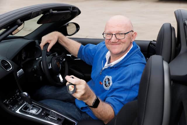 Jimmy Callaghan, Omaze double Porsche Early Bird winner with his brand new Cayenne and Boxter cars.