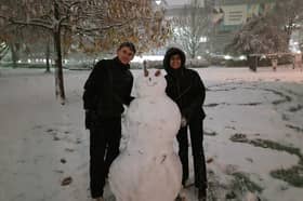 A late night snowman in Weston Park. Photo: David Kessen, National World