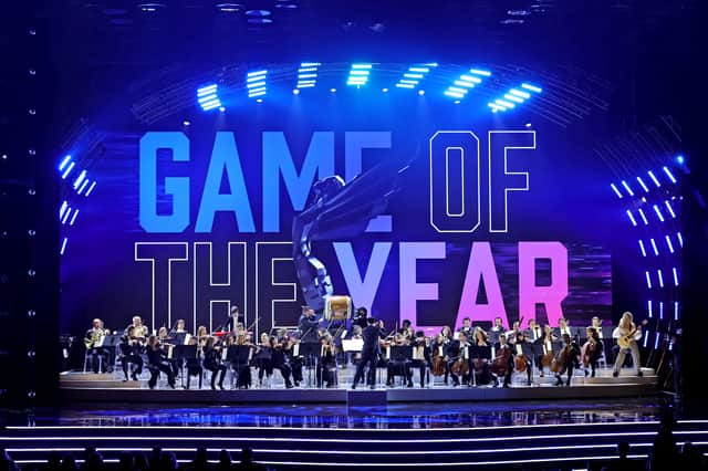 The Game of the Year award is presented onstage in 2021. (Photo by Kevin Winter/Getty Images)